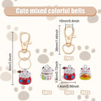 Three styles of Webeedy brass fortune cat charms