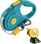 Retractable Dog Leash 16FT for Small & Medium Dogs, Sturdy Heavy-Duty Nylon Tape with Secure Locking Carabiner & Poop Bag Holder, Smooth One-Hand Control, Anti-Slip Handle, Tangle-Free Design (Blue) - Image 10