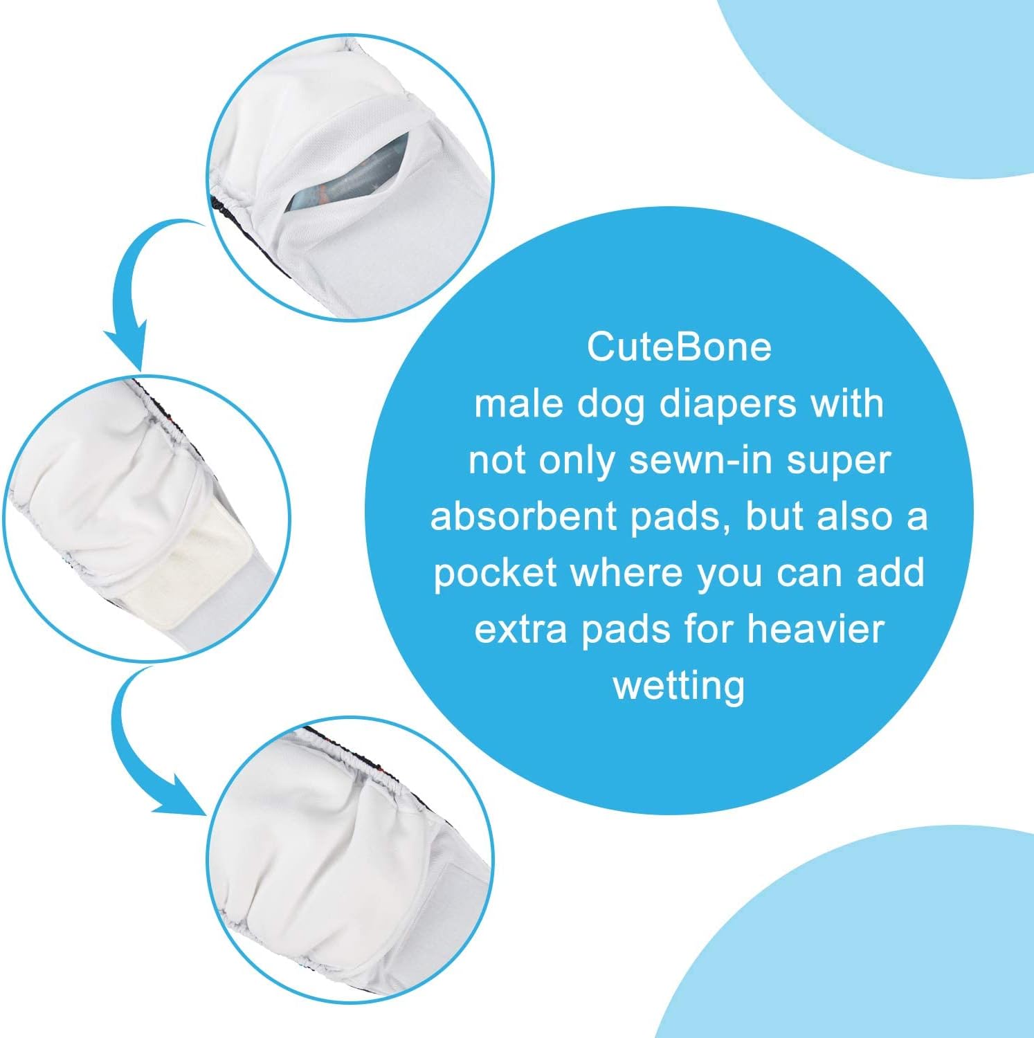 CuteBone puppy potty training bands pack of three imported from USA