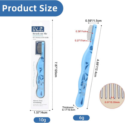 Curved small dog grooming comb for facial hair