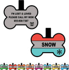 Silent Dog Tag Personalized with 5 Lines of Custom Deep Engraved Durable Soundless Silicone Pet ID Name Tag Bone Design Pink - Image 11