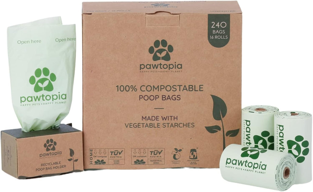 Pawtria Certified Home Compostable Dog Poop Bags (120), Poop Bags for Dogs, Cat Litter, Vegetable Starches, Dog Waste Bags, Leakproof, Easy to Open, Give Back - Image 15