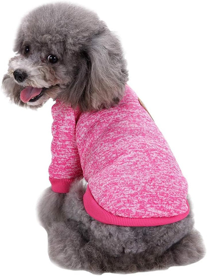 Jecikelon Fleece Dog Sweaters for Small Dogs, Soft Puppy Clothes for Doggie, Warm Dog Winter Outfits, Cute Pullover Sweatshirt Apparel for Pet Cats (Pink, S) - Image 11
