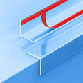 Monoid clear self-adhesive corner protectors front view