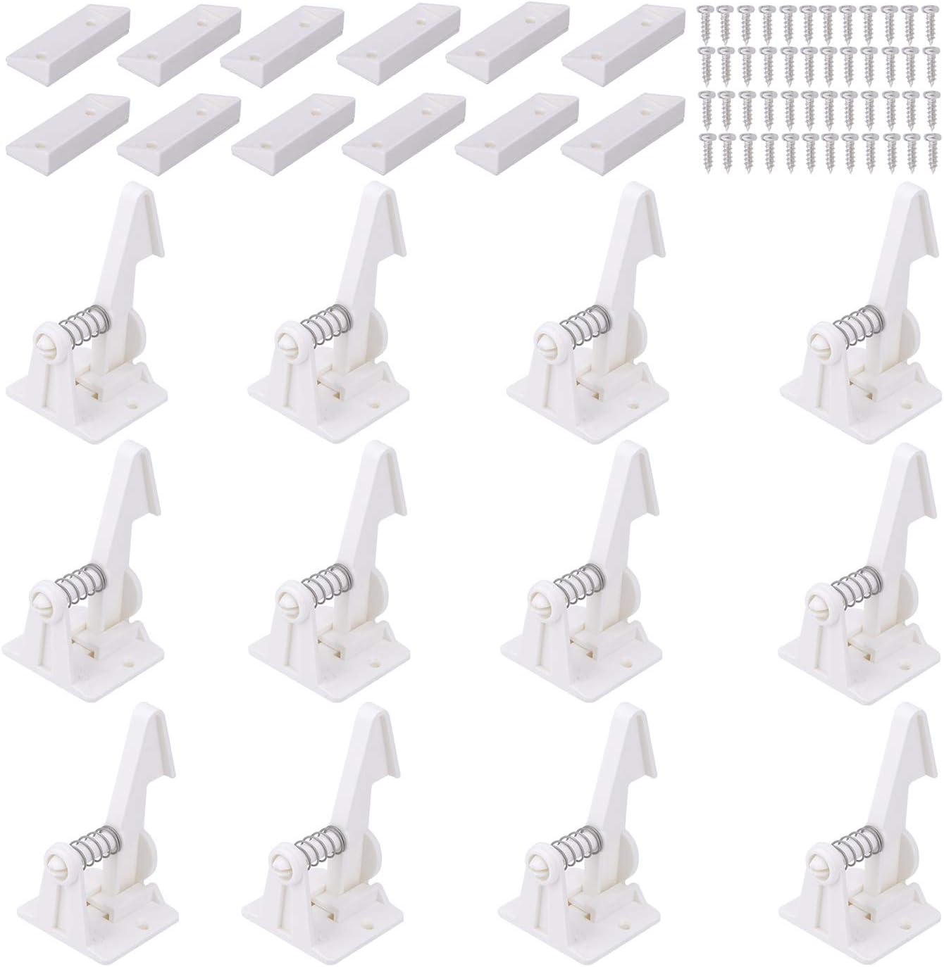 Vmaisi 12 pack cabinet locks and child safety latches front view