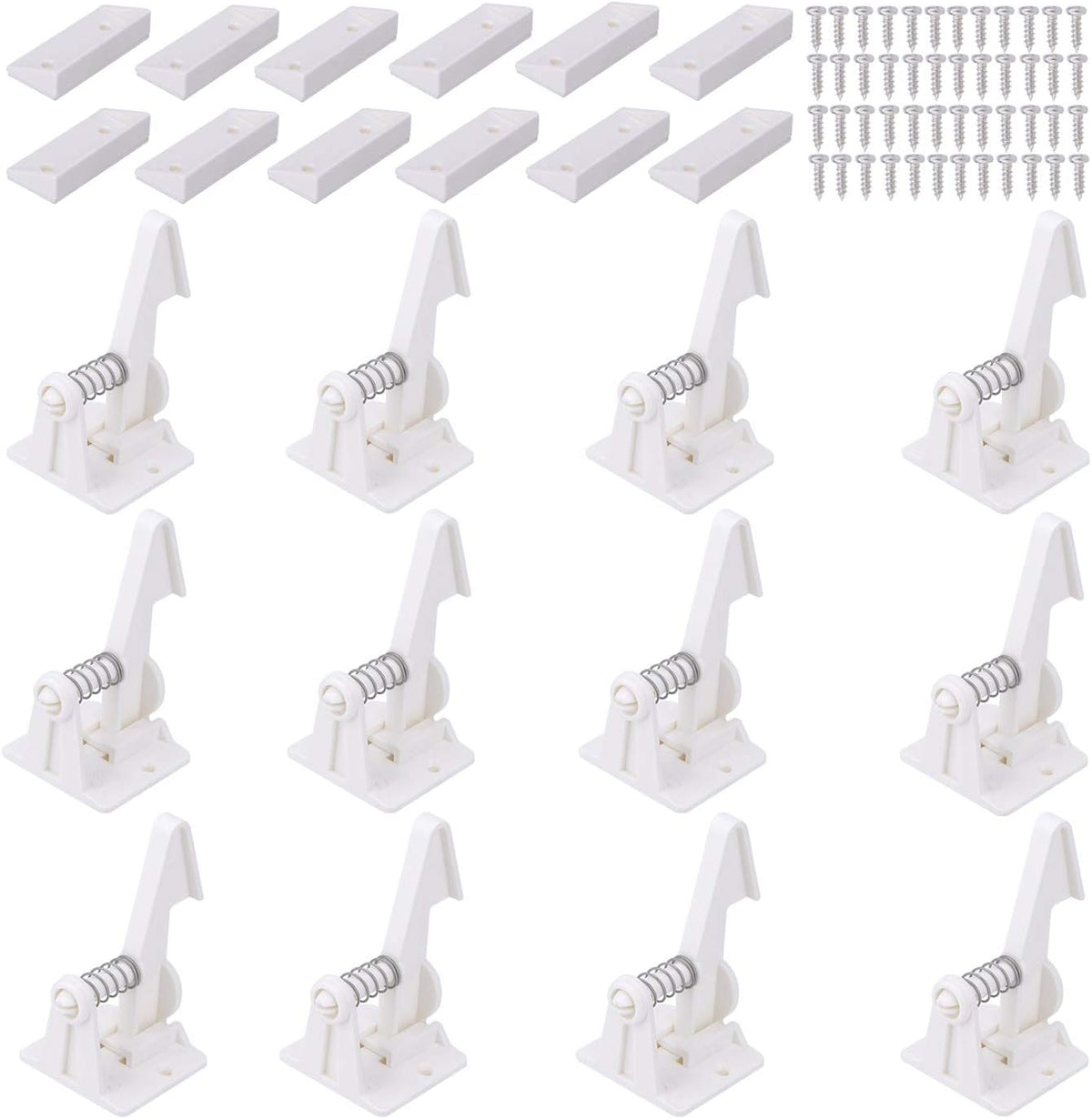 Vmaisi 12 pack cabinet locks and child safety latches front view