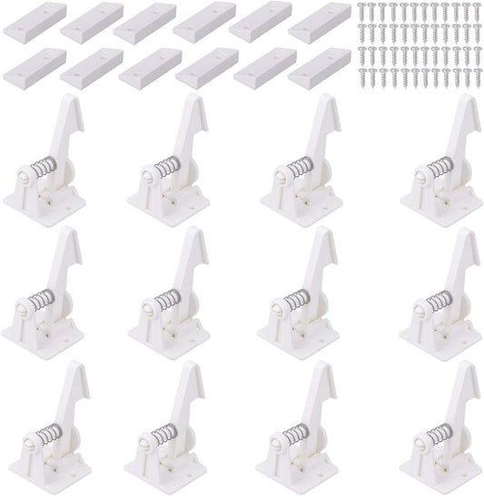Vmaisi 12 pack cabinet locks and child safety latches front view