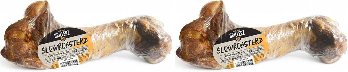 Natural slow-roasted Grillerz pork femur bones for dogs