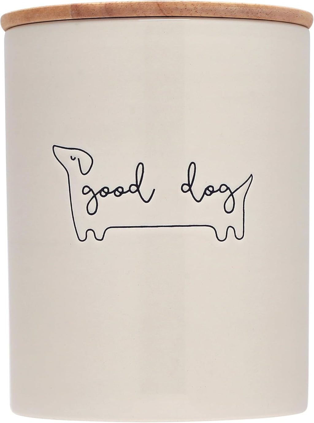 Pearhead Bone Apptit Ceramic Dog Treat Jar with Airtight Wooden Lid - Cute & Stylish Pet Treat Canister Keeps Dog Snacks Fresh - Durable, Easy-to-Clean Design, Kitchen Counter Dcor, 4 Cup / 32 oz - Image 11