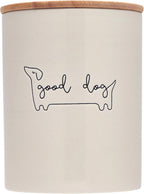 Pearhead Bone Apptit Ceramic Dog Treat Jar with Airtight Wooden Lid - Cute & Stylish Pet Treat Canister Keeps Dog Snacks Fresh - Durable, Easy-to-Clean Design, Kitchen Counter Dcor, 4 Cup / 32 oz - Image 11