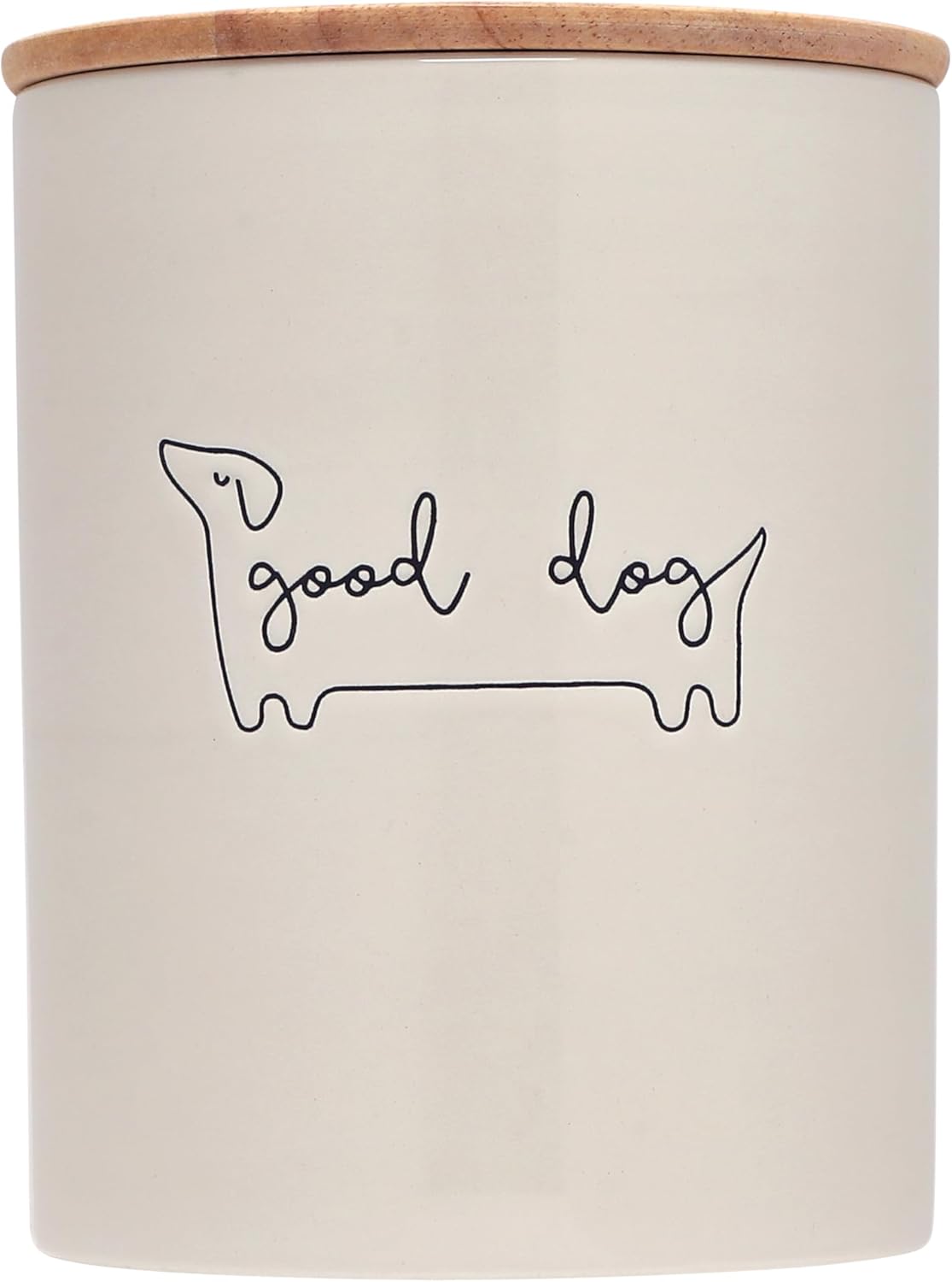 Pearhead Bone Apptit Ceramic Dog Treat Jar with Airtight Wooden Lid - Cute & Stylish Pet Treat Canister Keeps Dog Snacks Fresh - Durable, Easy-to-Clean Design, Kitchen Counter Dcor, 4 Cup / 32 oz - Image 11
