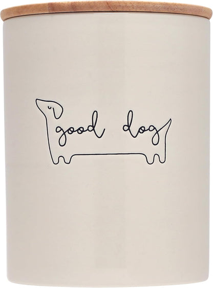 Pearhead Bone Apptit Ceramic Dog Treat Jar with Airtight Wooden Lid - Cute & Stylish Pet Treat Canister Keeps Dog Snacks Fresh - Durable, Easy-to-Clean Design, Kitchen Counter Dcor, 4 Cup / 32 oz - Image 11