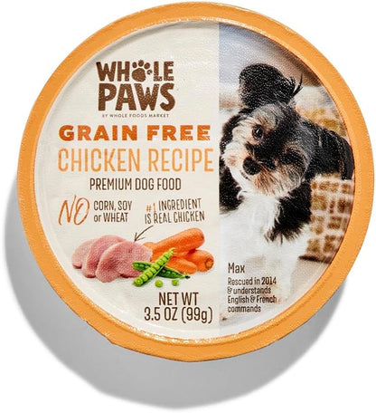Authentic imported Whole Foods Market dog food single serving pack