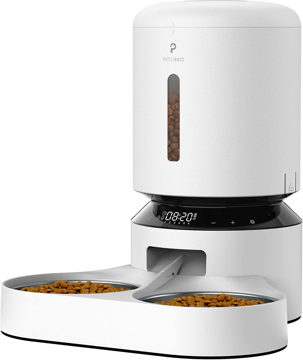 PETLIBRO Automatic Cat Feeder for 2 Cats, 5G&2.4G WiFi Pet Feeders, 5L Programmable Cat Food Dispenser with Airtight Lock-Fresh Technology, Dual Stainless Steel Bowls, Low Food Sensor - Image 12