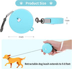 Side view of Cugbcug retractable leash displaying 9.8 foot nylon tape