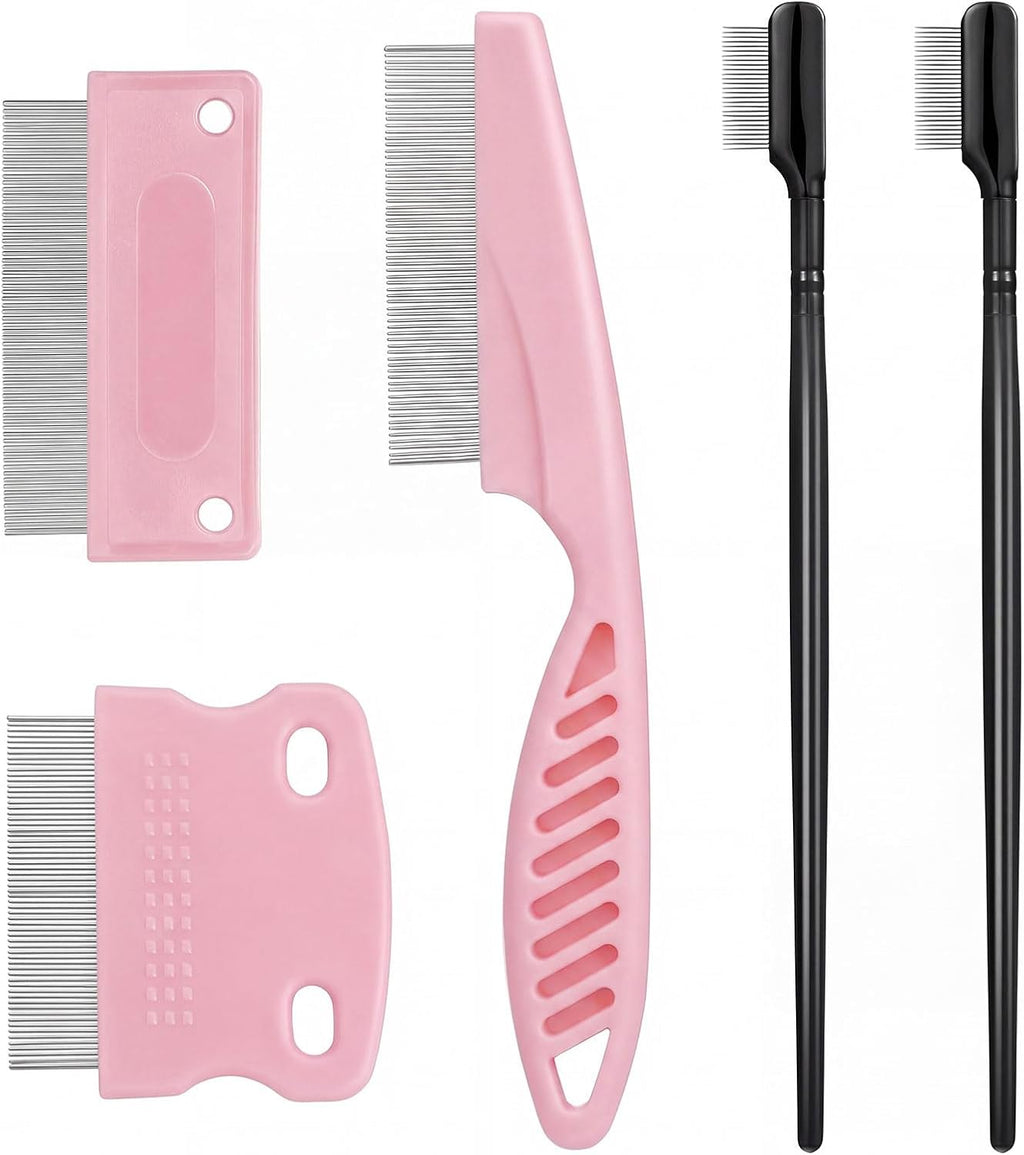 Fullhawl 5 Pieces Dog Eye Combs Tear Stain Remover Combs Pet Grooming Comb for Small Dogs Gently Removing Eye Mucus and Crust (Purple, Black) - Image 9