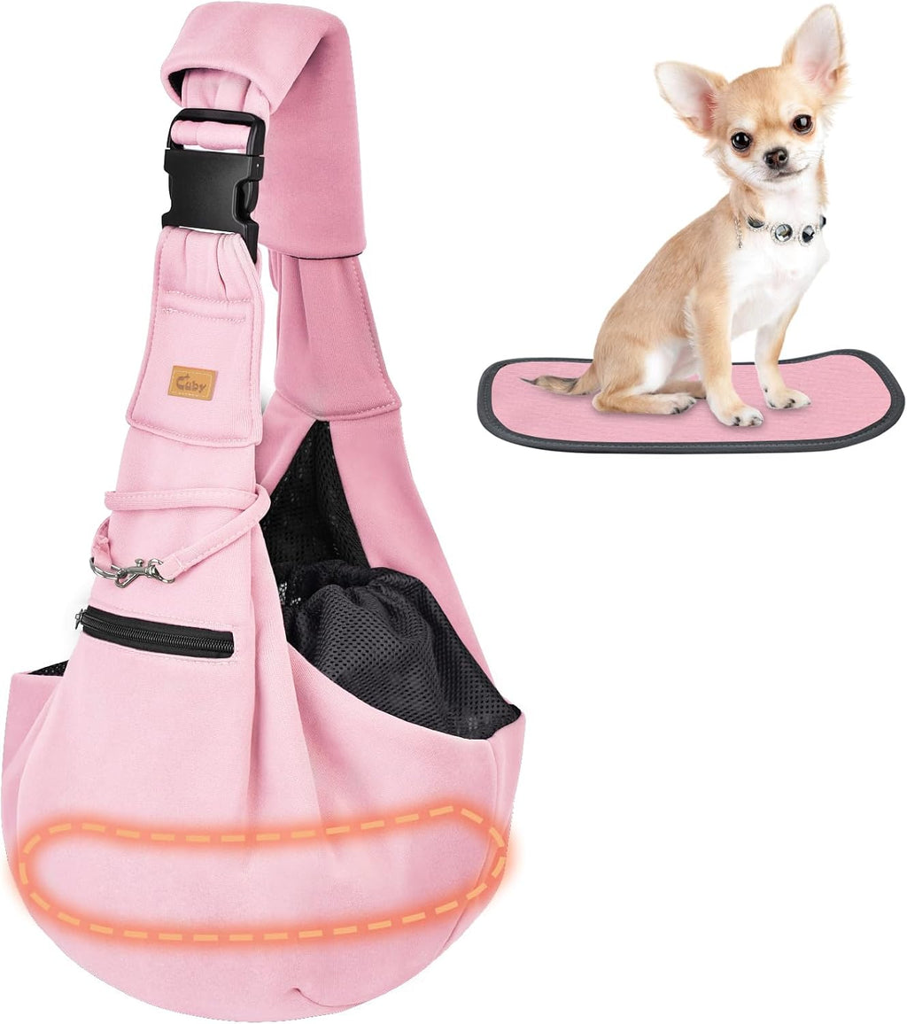 CUBY soft cotton dog sling folded for easy storage