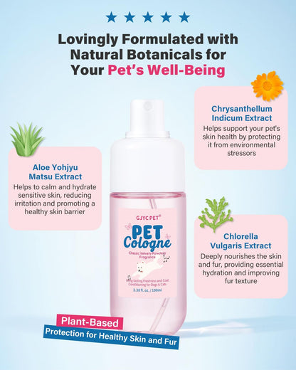 Travel friendly shatterproof pet perfume bottle for on the go grooming.