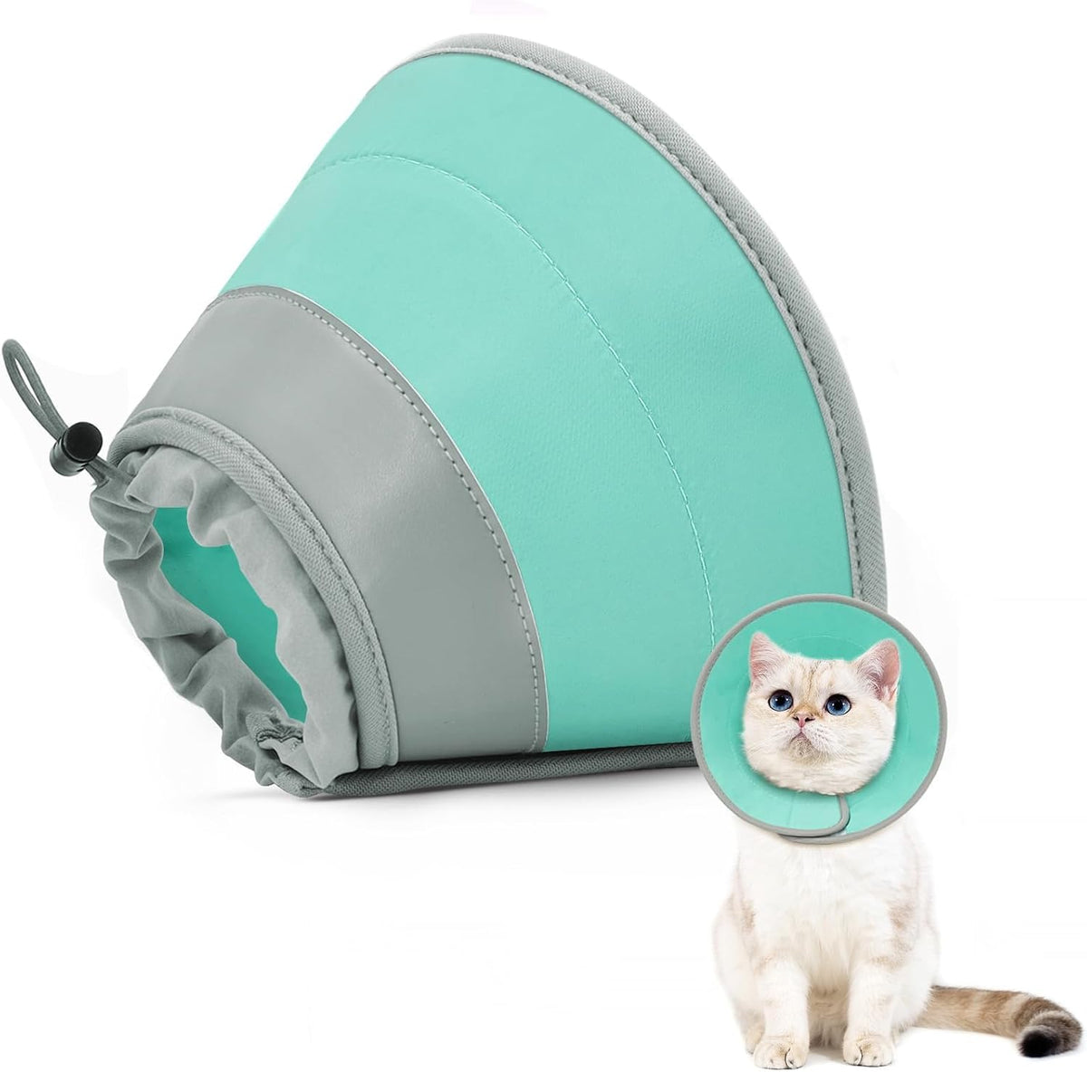 Cat Cone Collar Soft to Stop Licking, Adjustable, Foldable Lightweight Kitten Cones After Surgery Recovery for Cats & Kittens, Cat Cone Alternative, Easy Eating (Pink, S) - Image 13
