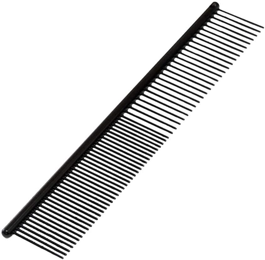 Ryan's Pet Supplies Paw Brothers Greyhound Teflon Comb front view showing dual teeth spacing