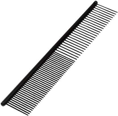 Ryan's Pet Supplies Paw Brothers Greyhound Teflon Comb front view showing dual teeth spacing