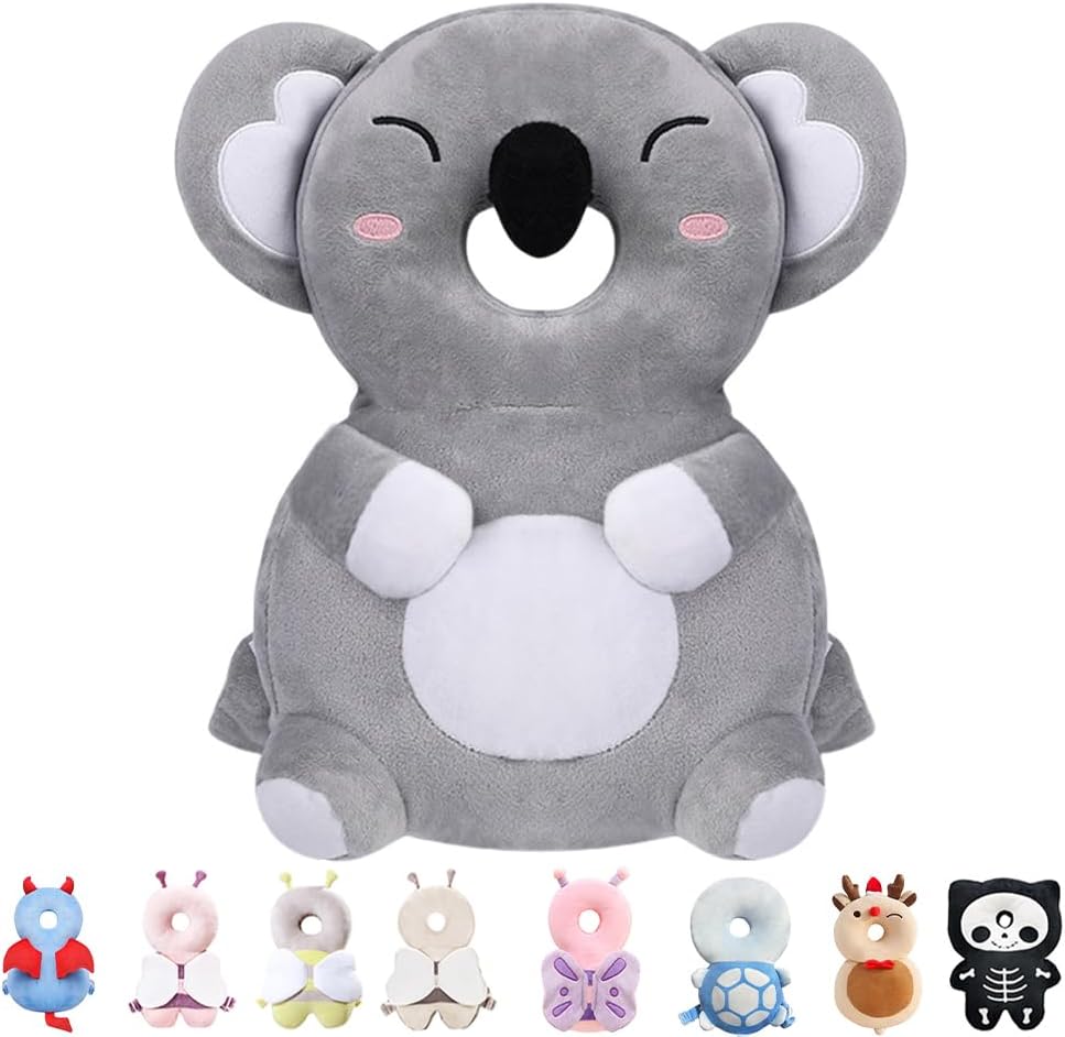 Raelitego baby head protective backpack front view koala design