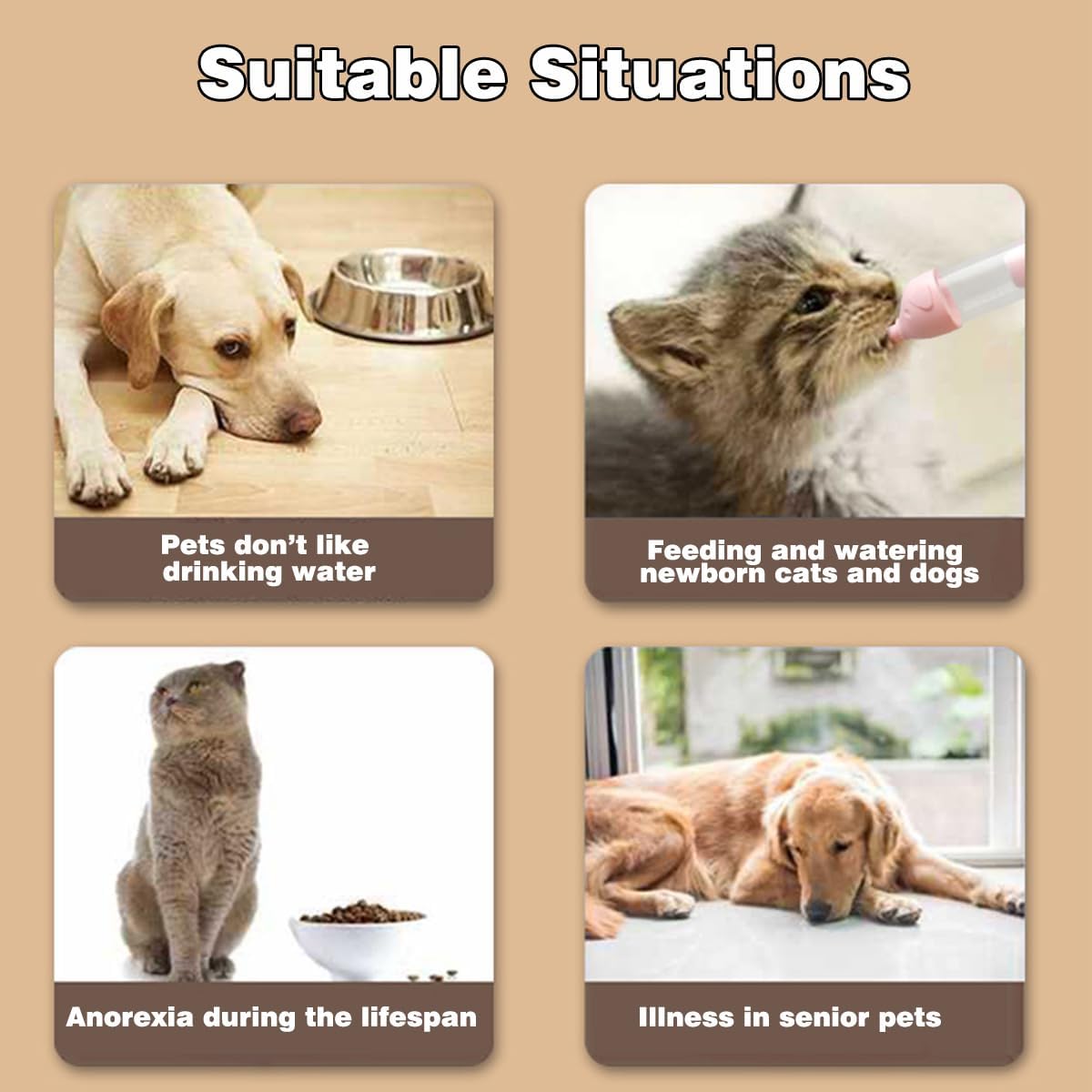 Safe BPA-free pink pet nursing kit designed for puppies and kittens under fifteen days old.
