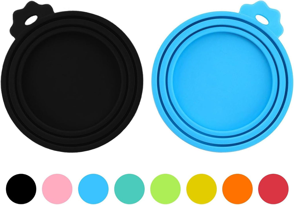 2 Pack Pet Food Can Covers, Silicone Universal Can Lids for Dog & Cat Food, BPA Free, One Fit Most Standard Size Food Cans Green/Blue - Image 10