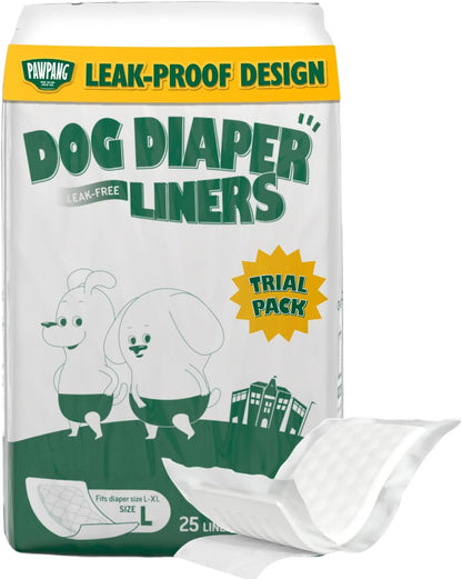 PAWPANG Disposable Dog Diaper Liners Booster Pads for Male & Female Dogs, 100ct, 5 Sizes Options, Doggie Diaper Inserts fit Most Types of Dog Diapers - Pet Belly Bands & Male Wraps (Small(100ct)) - Image 11