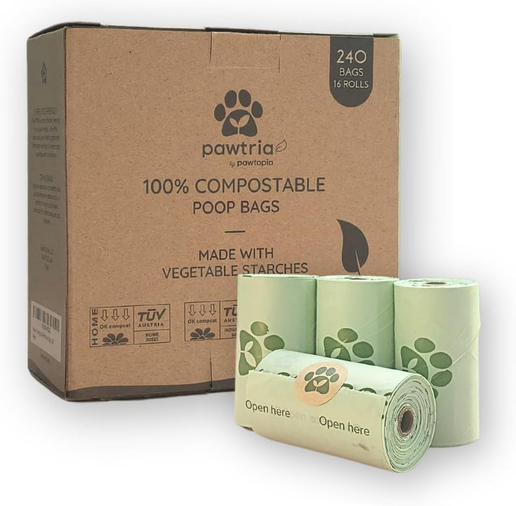 Pawtria Certified Home Compostable Dog Poop Bags (120), Poop Bags for Dogs, Cat Litter, Vegetable Starches, Dog Waste Bags, Leakproof, Easy to Open, Give Back - Image 12