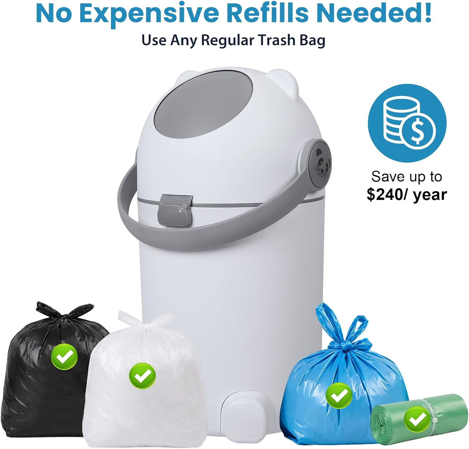 Side profile of Tebiete dog poop trash can for garden use
