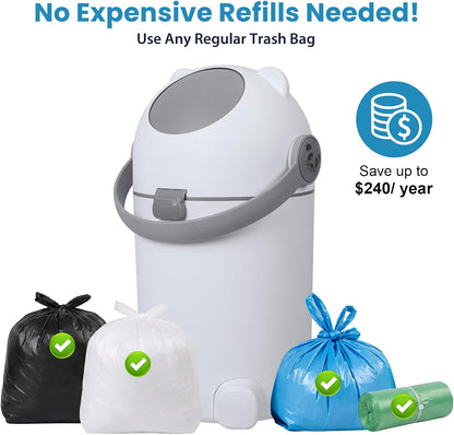 Side profile of Tebiete dog poop trash can for garden use