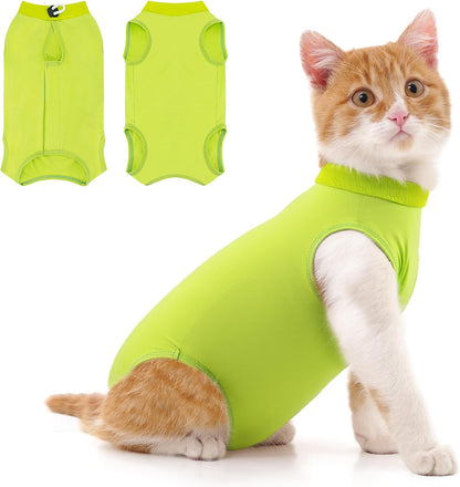 Cat Recovery Suit for Abdominal Wounds or Skin Diseases, Cat Onesie for Cats After Surgery Female Kitten Recovery Suit, Breathable E-Collar Alternative for Cats After Spay Anti Licking Wounds - Image 13
