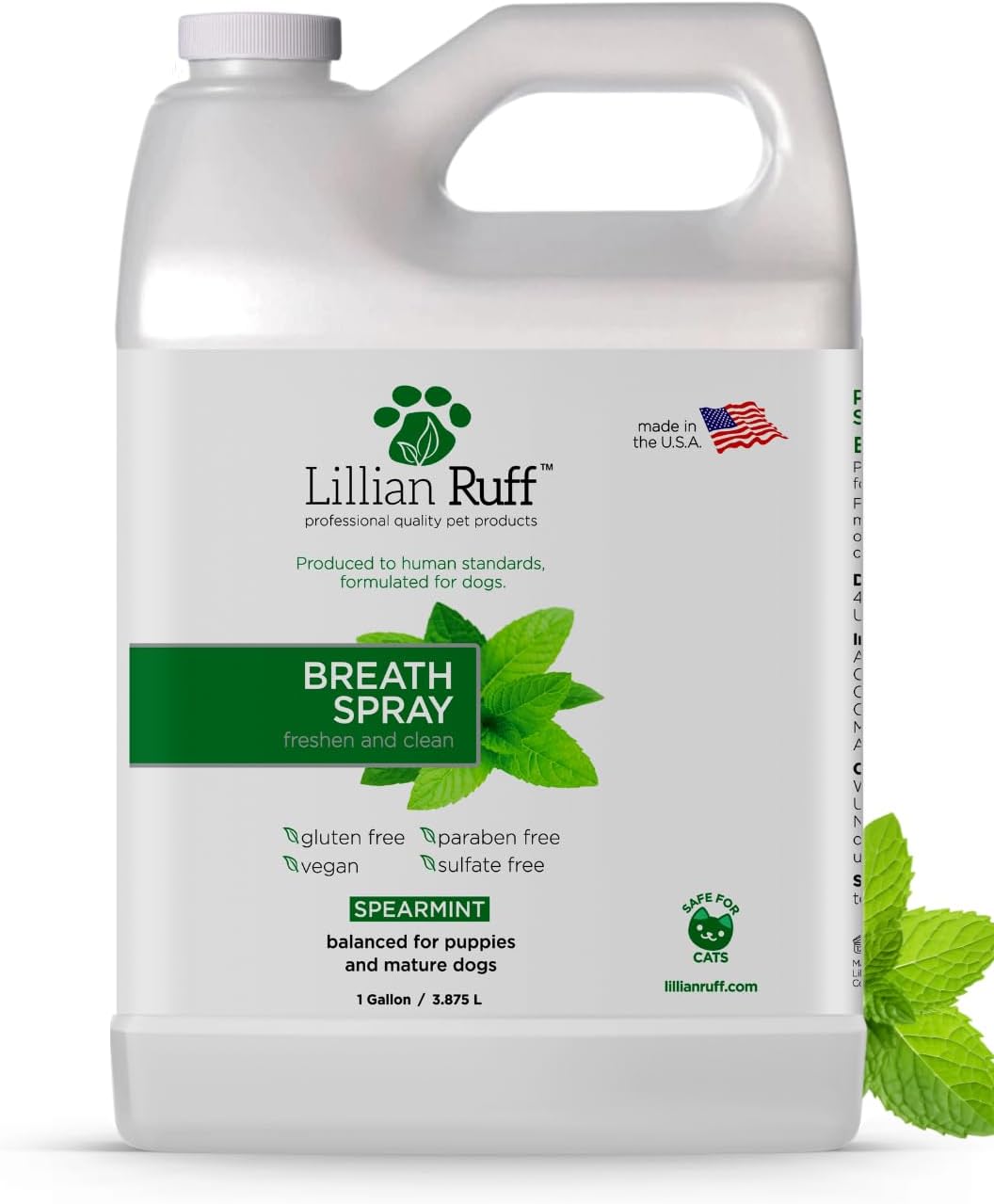 Lillian Ruff 4 fluid ounce dental spray for dogs and cats