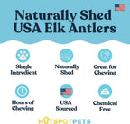 Two pack of 7 inch split elk dog chews