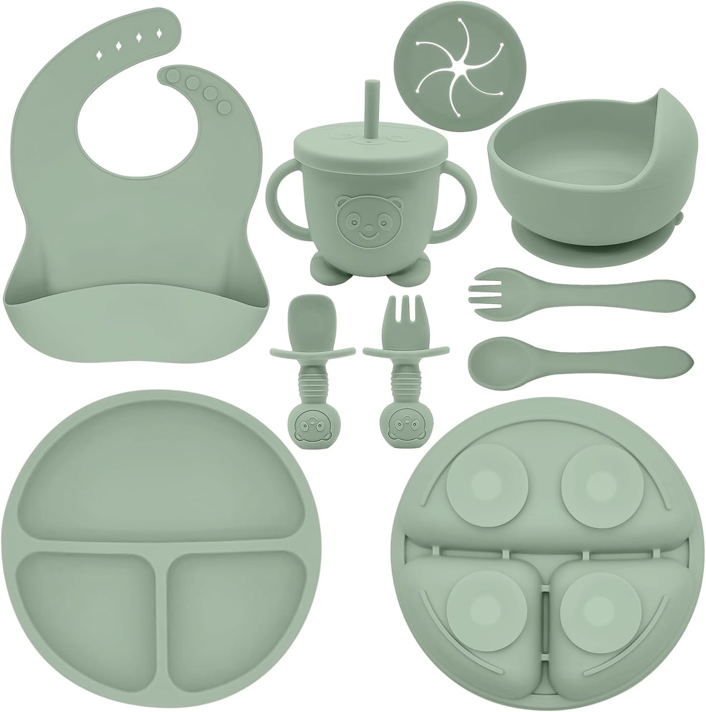 Munlinder silicone baby feeding set with suction plate and bowl