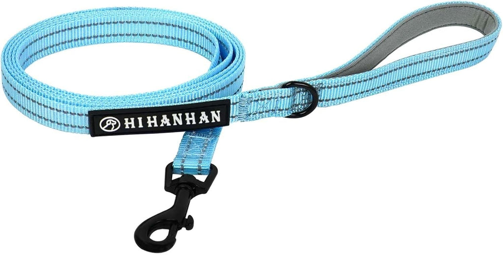 Reflective 6 FT Dog Leash, Premium Traditional Style Puppy Leash with Easy to Use Collar Hook for Small, Medium, and Large Breed Puppies (Black, 3/4 in x 6 ft) - Image 13