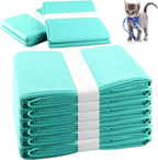 AIMIDODO Cat Litter Pail Liner Refills Bags 8 Pack front view showing green replacement rolls.