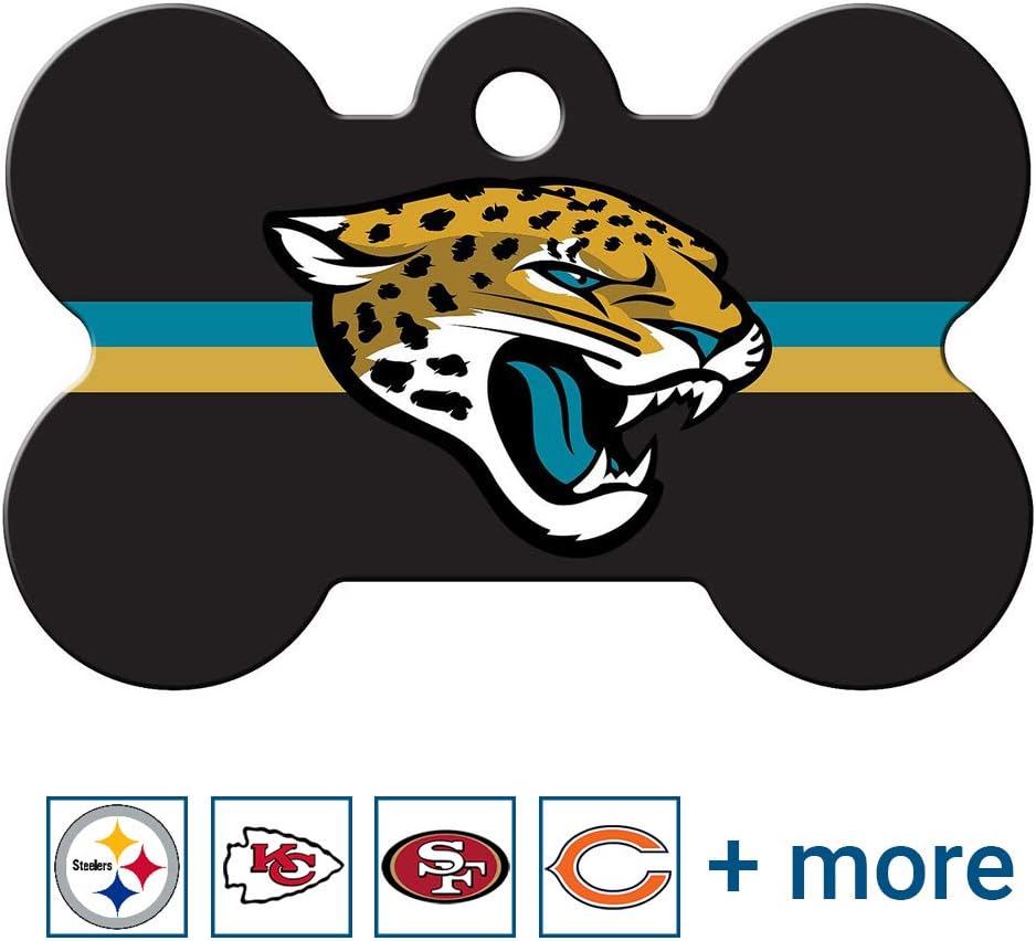 GoTags Personalized Detroit Lions Dog Tag, Brass Metal Bone Shape Pet ID Tag Engraved with Name and Custom Text, Every NFL Football Team Pet Apparel (Large) - Image 14