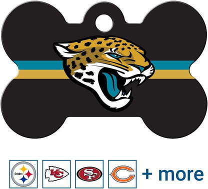 GoTags Personalized Detroit Lions Dog Tag, Brass Metal Bone Shape Pet ID Tag Engraved with Name and Custom Text, Every NFL Football Team Pet Apparel (Large) - Image 14
