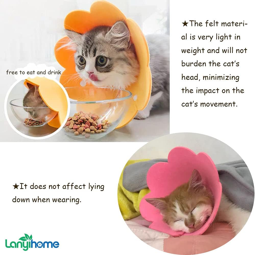 Lanyihome elizabethan collar set of two in soft felt material
