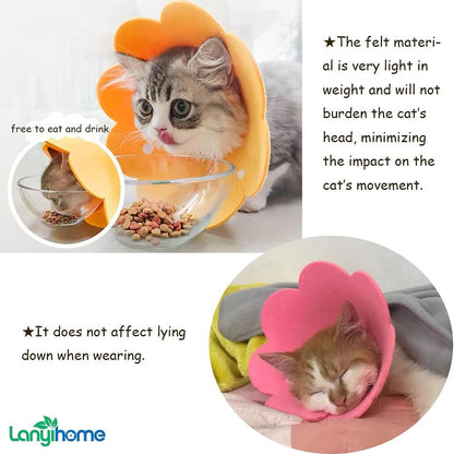 Lanyihome elizabethan collar set of two in soft felt material
