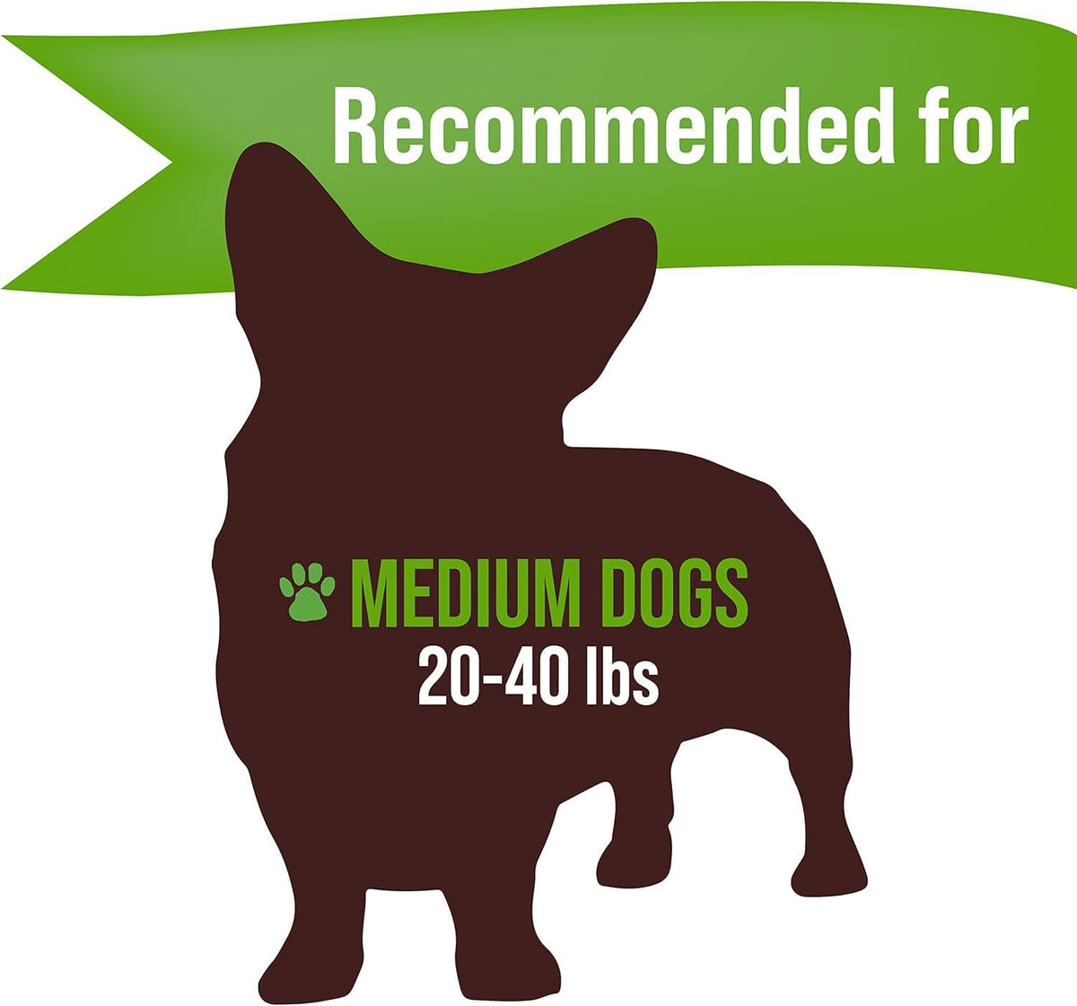 Buck Bone Organics medium dog chews packaging details