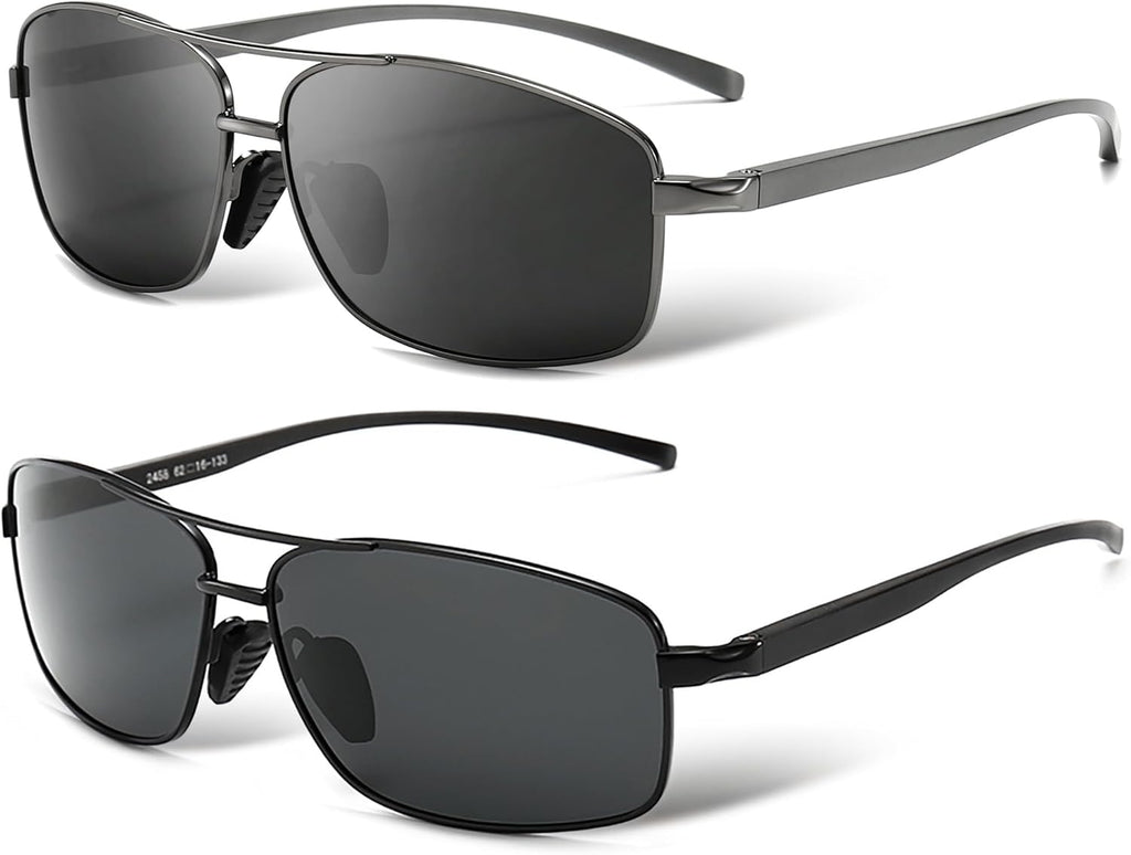 SUNGAIT imported male eyewear showing the durable spring hinges on the metal frame