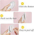 SimpleDot gray color pet brush ergonomic anti slip handle close up