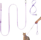 Cat Harness and Leash Set, Escape Proof Cat Harness Lightweight Leash with Padded Handle, Adjustable Leash Harness for Kitten>4lbs Small Large Cats Walking Training (Blush Pink, S) - Image 14