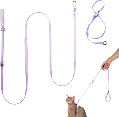 Cat Harness and Leash Set, Escape Proof Cat Harness Lightweight Leash with Padded Handle, Adjustable Leash Harness for Kitten>4lbs Small Large Cats Walking Training (Blush Pink, S) - Image 14