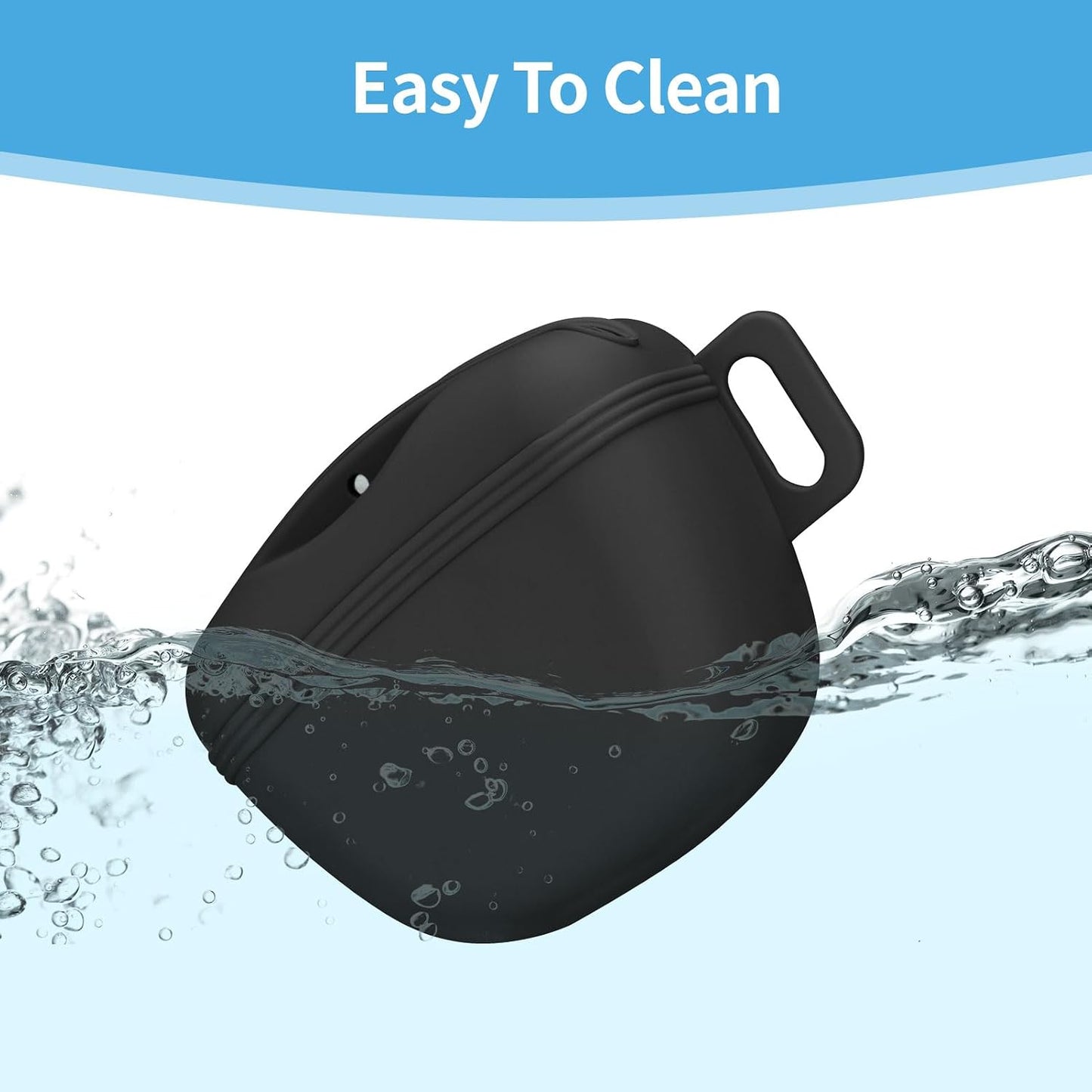 AUDWUD hands free pet training kit showing the silicone pouch and crisp sound clicker