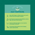 Authentic USA imported Oxbow hay toppers package displayed on a clean background