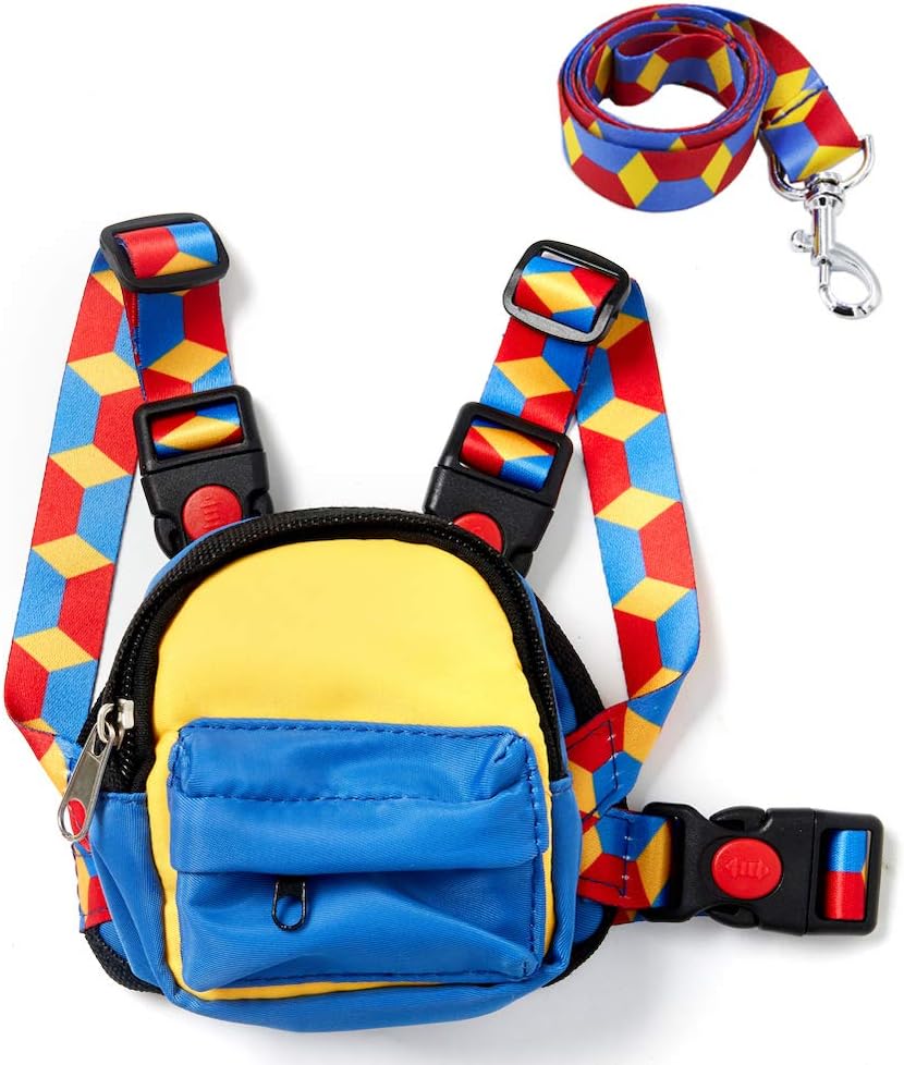 Icicecream outdoor travel dog pack laid flat illustrating full strap adjustments for medium pets.